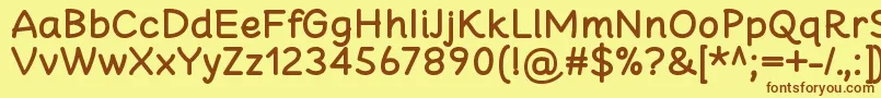 CheeronstaBold Font – Brown Fonts on Yellow Background