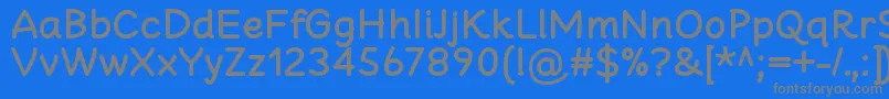 CheeronstaBold-fontti – harmaat kirjasimet sinisellä taustalla