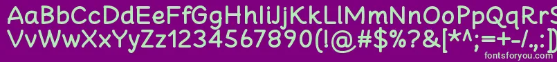 CheeronstaBold-fontti – vihreät fontit violetilla taustalla