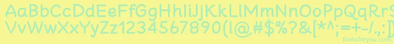 Czcionka CheeronstaBold – zielone czcionki na żółtym tle