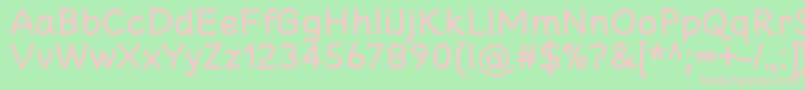 CheeronstaBold-fontti – vaaleanpunaiset fontit vihreällä taustalla