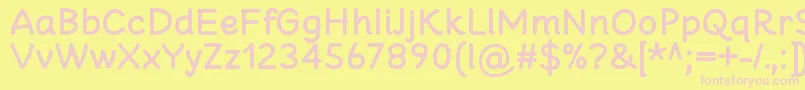 CheeronstaBold Font – Pink Fonts on Yellow Background