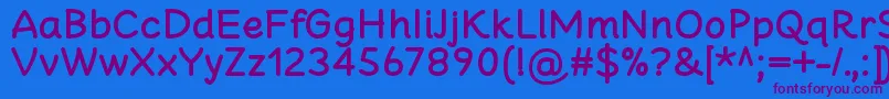 CheeronstaBold Font – Purple Fonts on Blue Background