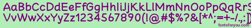 CheeronstaBold Font – Purple Fonts on Green Background