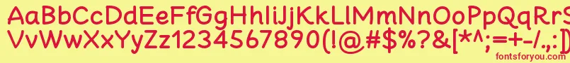 CheeronstaBold Font – Red Fonts on Yellow Background