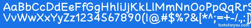 CheeronstaBold-fontti – valkoiset fontit sinisellä taustalla