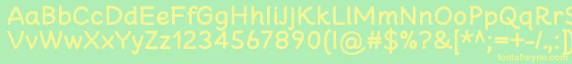 CheeronstaBold Font – Yellow Fonts on Green Background