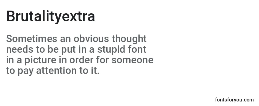 Review of the Brutalityextra Font