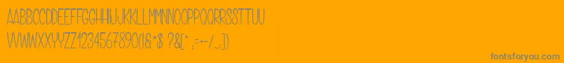 Grilledchicken Font – Gray Fonts on Orange Background