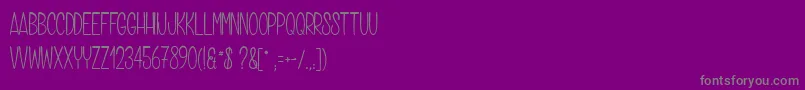 Grilledchicken-Schriftart – Graue Schriften auf violettem Hintergrund