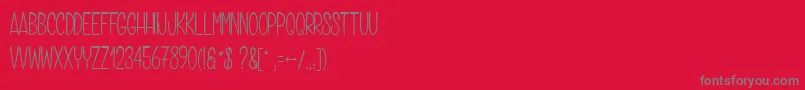 Grilledchicken Font – Gray Fonts on Red Background