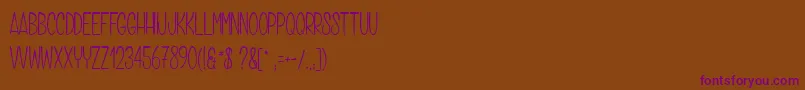 Grilledchicken Font – Purple Fonts on Brown Background