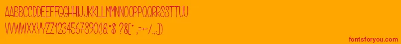 Grilledchicken Font – Red Fonts on Orange Background