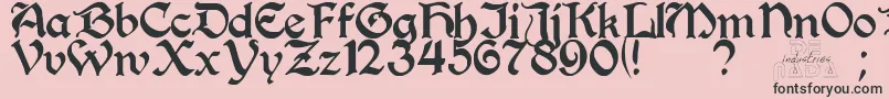 PerrygothicRegular Font – Black Fonts on Pink Background