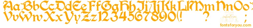 PerrygothicRegular Font – Orange Fonts on White Background