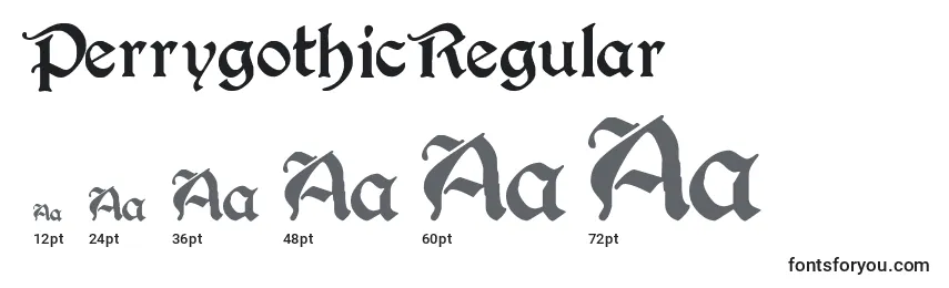 PerrygothicRegular Font Sizes
