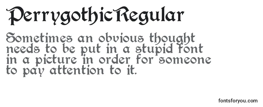 Review of the PerrygothicRegular Font