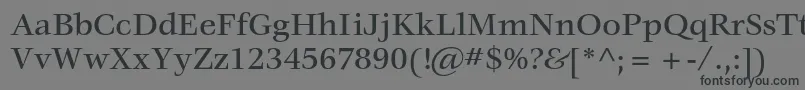 Шрифт VeljovicstdMedium – чёрные шрифты на сером фоне