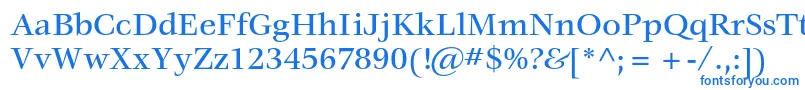 Шрифт VeljovicstdMedium – синие шрифты