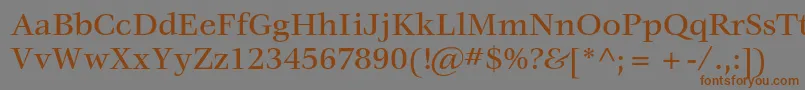 VeljovicstdMedium-fontti – ruskeat fontit harmaalla taustalla