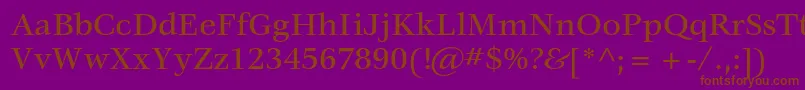 Шрифт VeljovicstdMedium – коричневые шрифты на фиолетовом фоне
