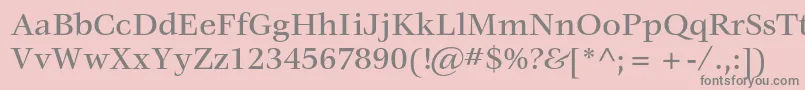 フォントVeljovicstdMedium – ピンクの背景に灰色の文字