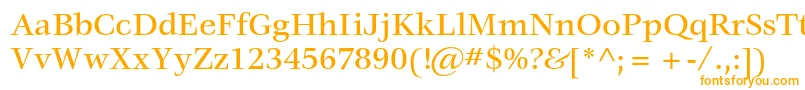 VeljovicstdMedium-Schriftart – Orangefarbene Schriften
