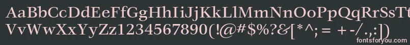 Шрифт VeljovicstdMedium – розовые шрифты на чёрном фоне