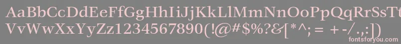 VeljovicstdMedium-fontti – vaaleanpunaiset fontit harmaalla taustalla