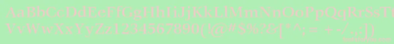 VeljovicstdMedium-Schriftart – Rosa Schriften auf grünem Hintergrund