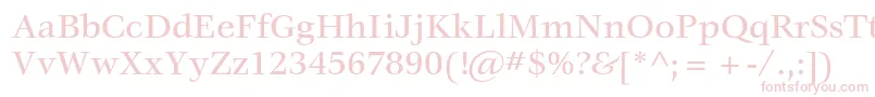 Шрифт VeljovicstdMedium – розовые шрифты на белом фоне