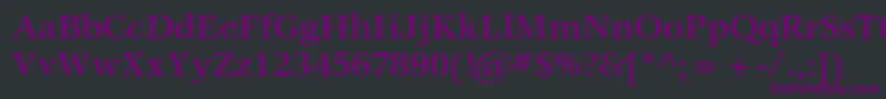 Шрифт VeljovicstdMedium – фиолетовые шрифты на чёрном фоне