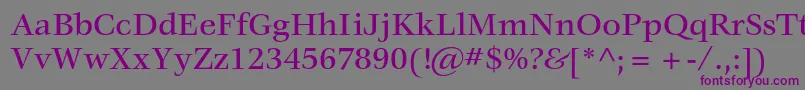 Шрифт VeljovicstdMedium – фиолетовые шрифты на сером фоне