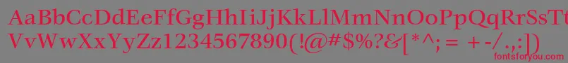 VeljovicstdMedium Font – Red Fonts on Gray Background