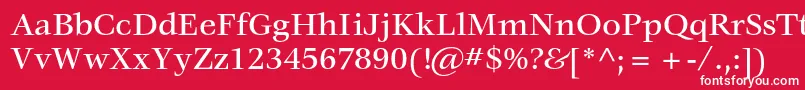 VeljovicstdMedium-fontti – valkoiset fontit punaisella taustalla