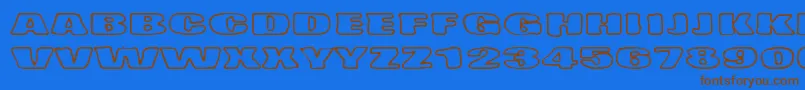 TempoMinimoBass Font – Brown Fonts on Blue Background