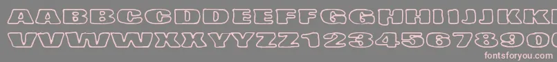 TempoMinimoBass Font – Pink Fonts on Gray Background