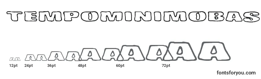 Размеры шрифта TempoMinimoBass