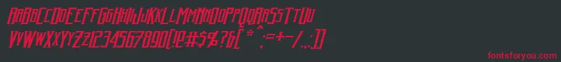 HarkerItalic Font – Red Fonts on Black Background