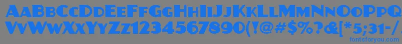 JuanitaitcTt Font – Blue Fonts on Gray Background