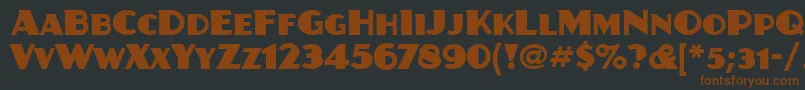 JuanitaitcTt Font – Brown Fonts on Black Background