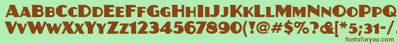 JuanitaitcTt Font – Brown Fonts on Green Background