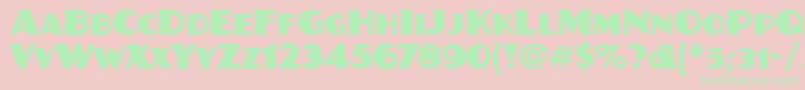 JuanitaitcTt Font – Green Fonts on Pink Background