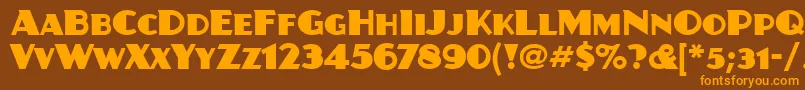 JuanitaitcTt Font – Orange Fonts on Brown Background