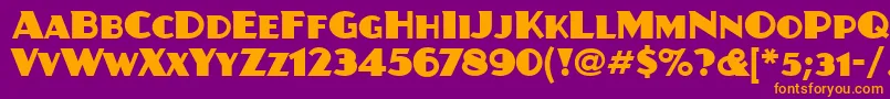 JuanitaitcTt Font – Orange Fonts on Purple Background