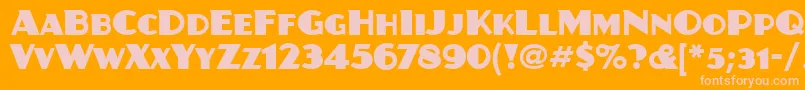 JuanitaitcTt Font – Pink Fonts on Orange Background