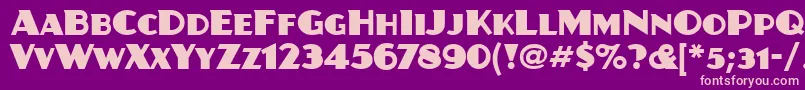 JuanitaitcTt Font – Pink Fonts on Purple Background