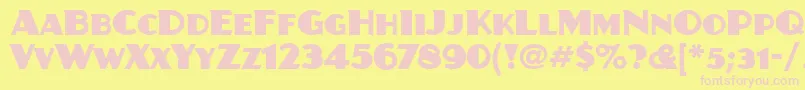 JuanitaitcTt Font – Pink Fonts on Yellow Background
