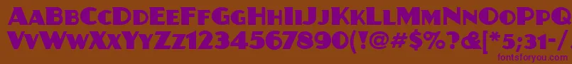 JuanitaitcTt Font – Purple Fonts on Brown Background