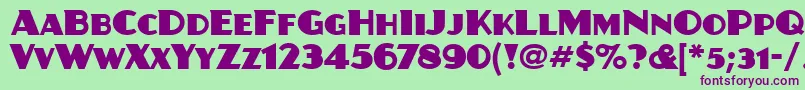JuanitaitcTt Font – Purple Fonts on Green Background